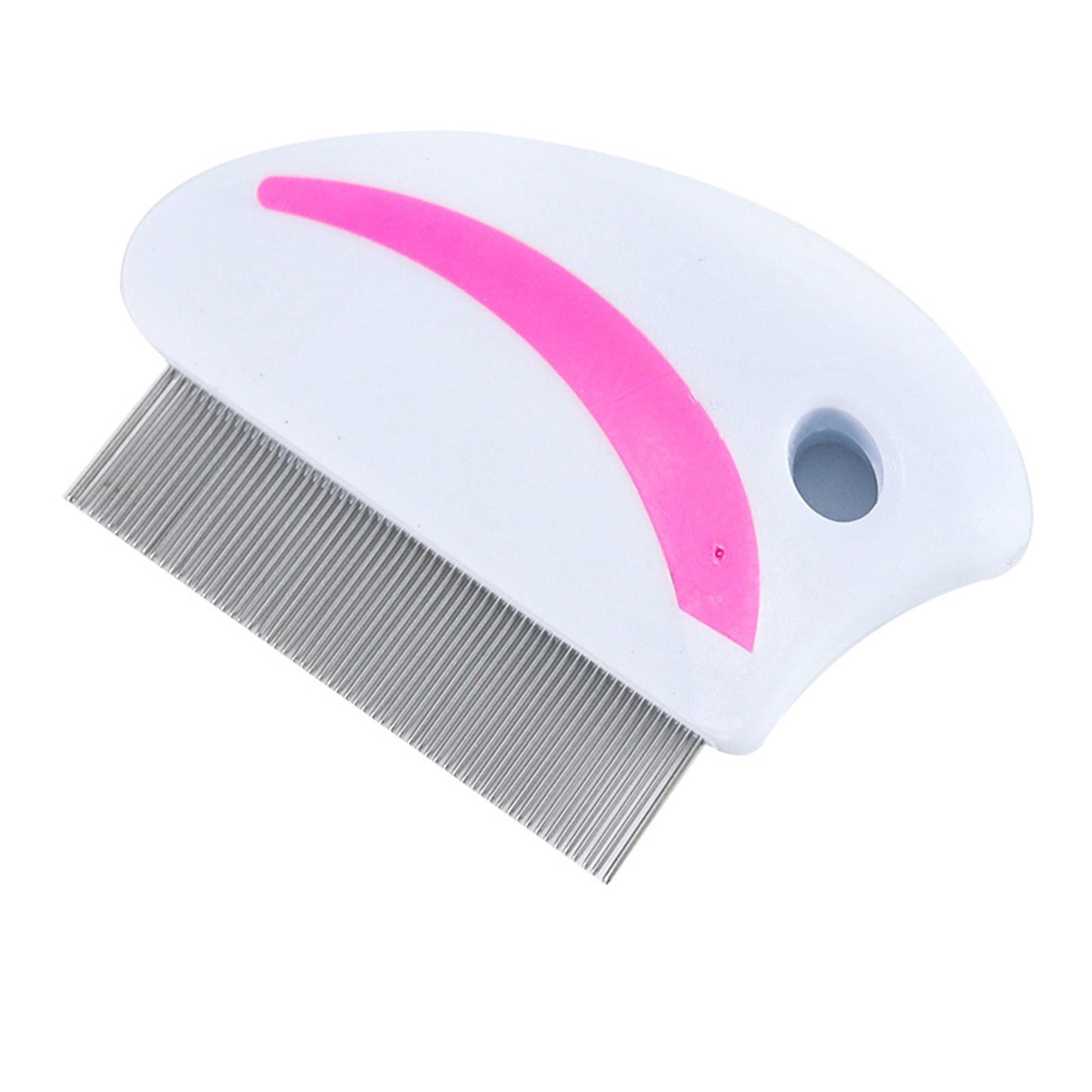 Flea Lice Comb, Stainless Steel Dog Cat Grooming Combs with Rounded Teeth, Professional Pet Tear Stain Remover, Dematting Tool for Small, Medium & Large Pets