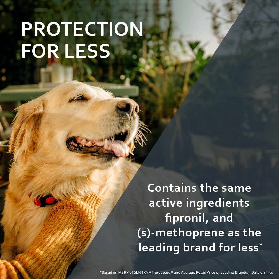 SENTRY FiproGuard Plus Flea and Tick Topical Treatment for Dogs 89-132 lbs, 6 Count