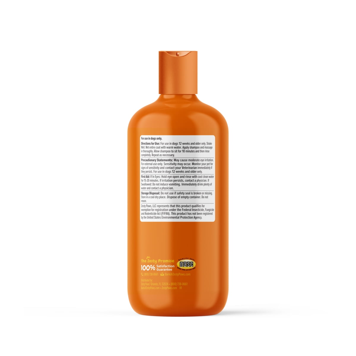 Zesty Paws Flea & Tick Shampoo for Dogs, to Repel Flea & Ticks, Peppermint Oil Scented, 16oz Bottle