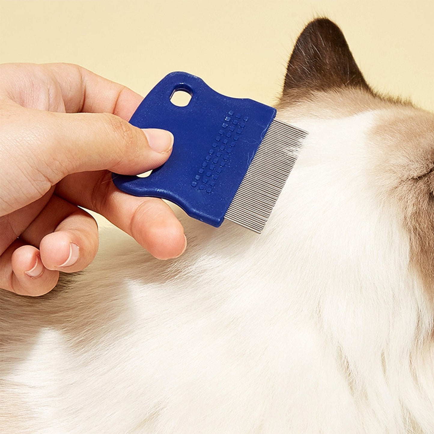 Sokhug Four - Piece Pet Comb Set for Dogs Cats Flea Comb Tear Stain Comb Dandruff Hair Stains Removal Dense Tooth Needle Comb for Grooming