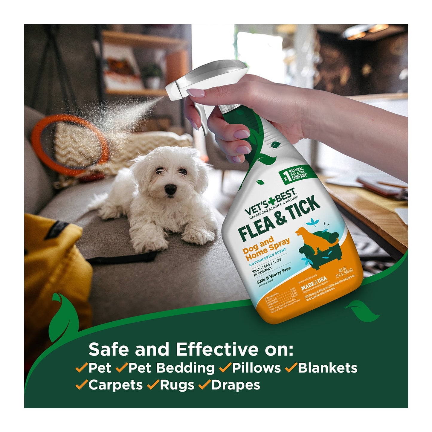 Vet's Best Home Spray for Dogs – 32oz