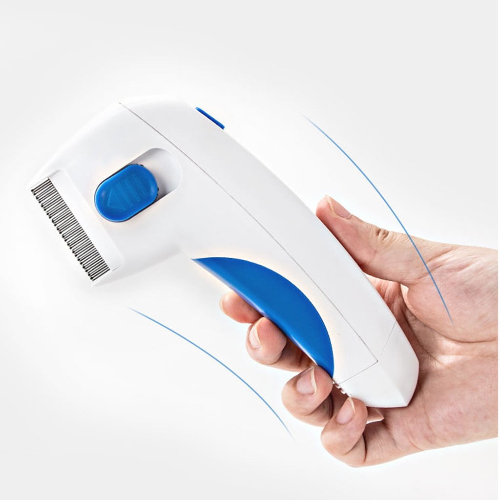 Qaailabf Electric Pet Flea Comb Lice Remover Brush for Dogs Cats, Battery-Operated Flea Killer, Reusable Grooming Tool, Painless Electronic Parasite Remover, Long-Lasting Tick Comb (Batteries Not