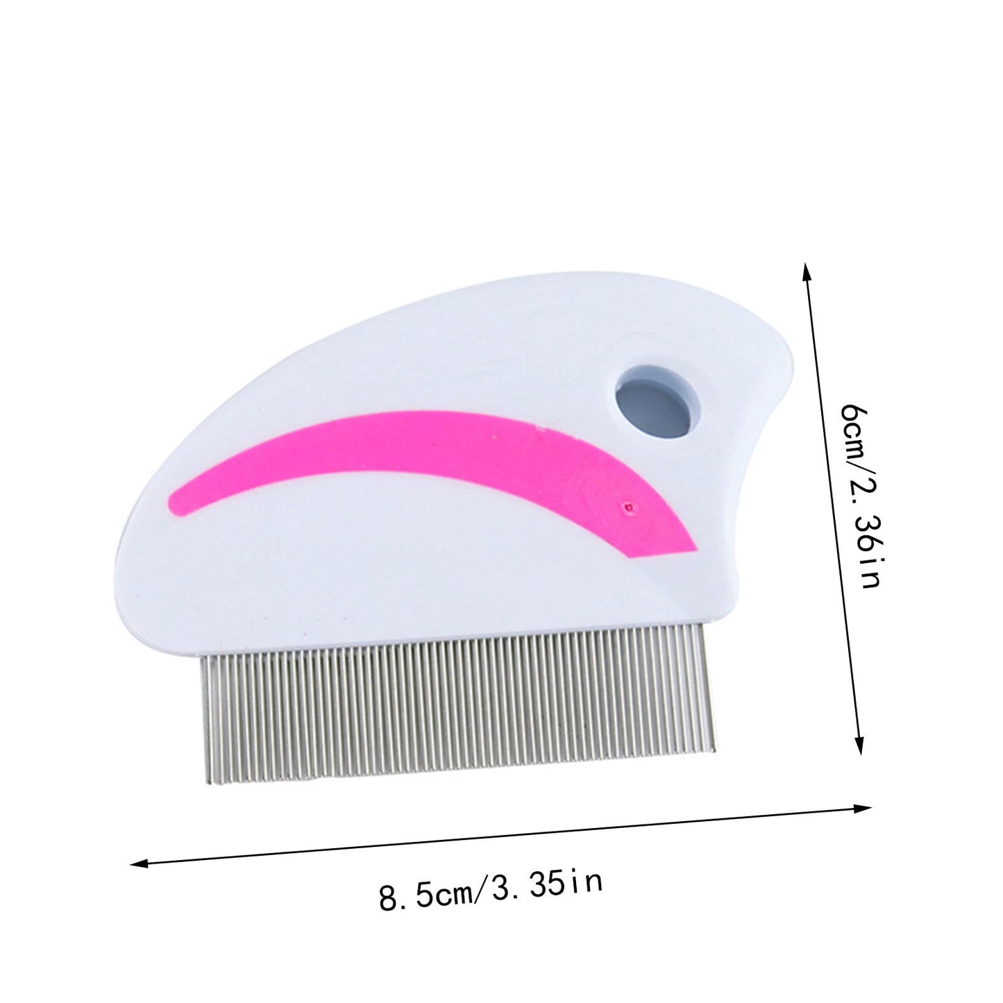 Flea Lice Comb, Stainless Steel Dog Cat Grooming Combs with Rounded Teeth, Professional Pet Tear Stain Remover, Dematting Tool for Small, Medium & Large Pets
