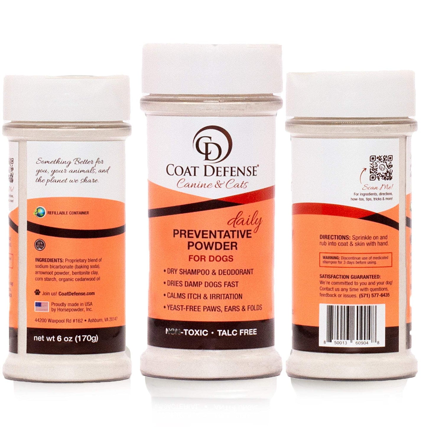 Coat Defense Daily Preventative Powder for Dogs | 6oz Bottle