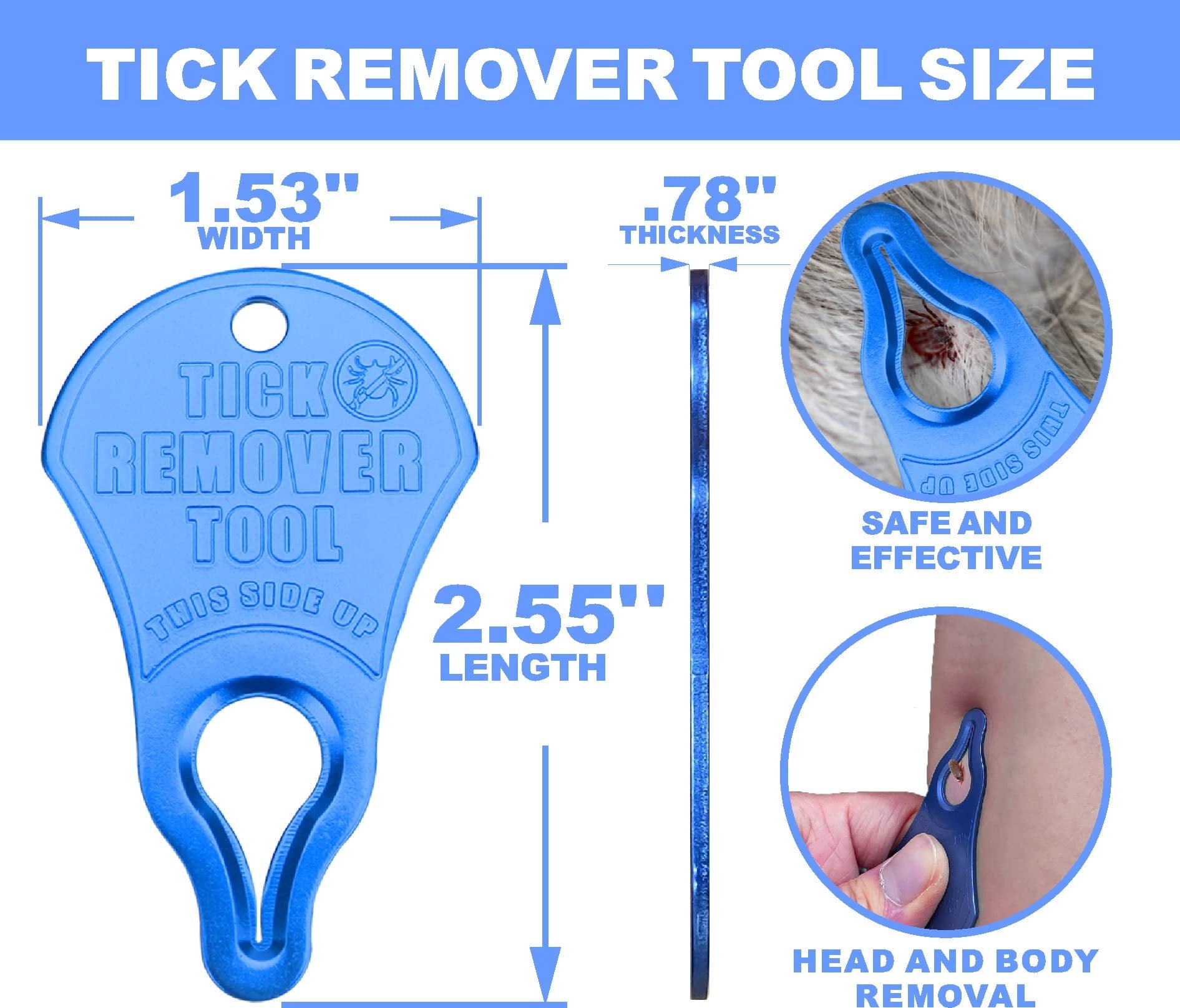 PMCAF Tick Remover Tool 3-Pack, Safe & Quick for Pets, Animals, and Humans, Outdoor Essential