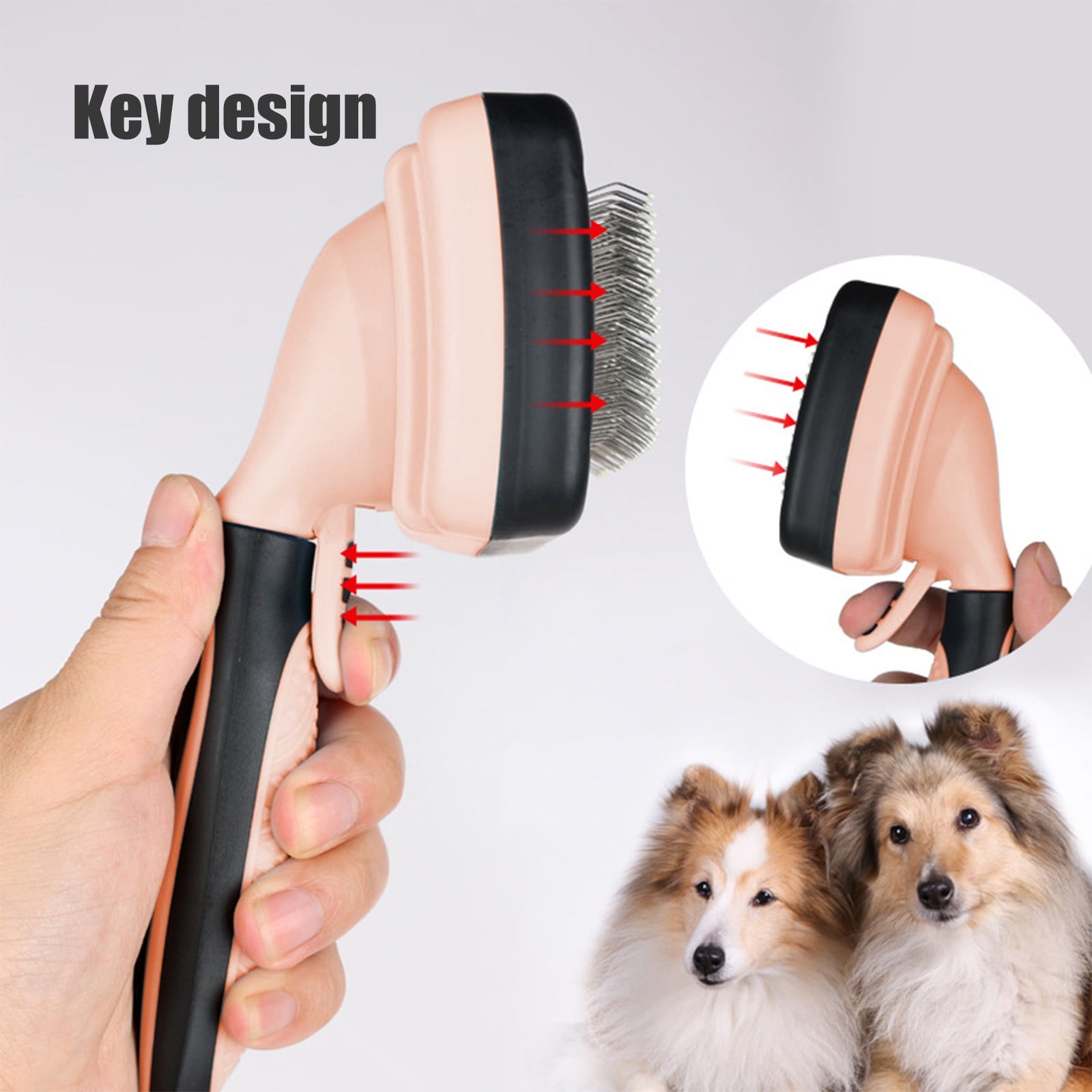 Nkmbld Pet Month Shopping List Pet Comb Suitable for Dogs and Cats Detangling and Hair Removal Comb Hair Removal Self Cleaning Needle Comb