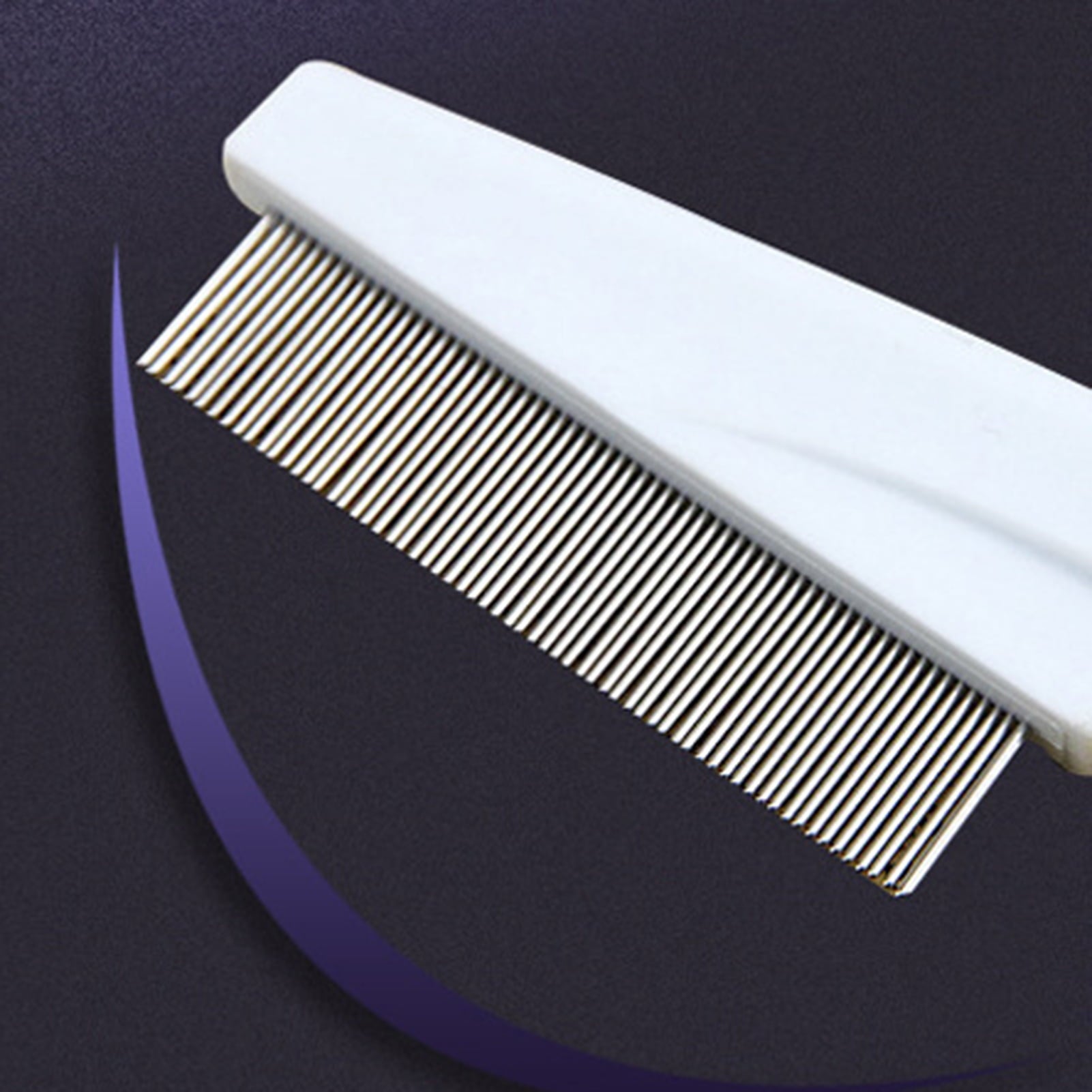 Aruwei 2Pcs Pet Flea Comb Stainless Steel Tear Stain Removal Grooming Brush for Dogs and Puppies