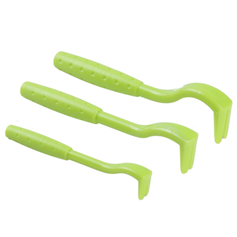 3pcs/set Pets Grooming Tick Clips Dogs Fleas Tweezer Cat Lice Clamp Tool (Green)