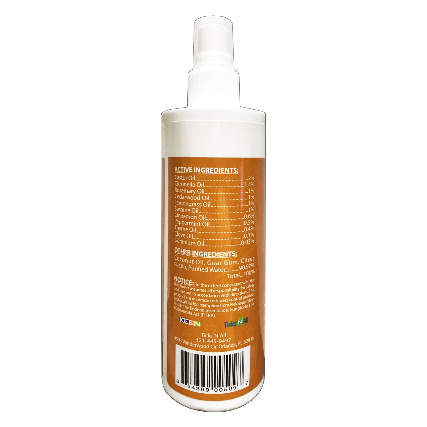 All Natural Flea & Tick 4 Dogs Spray 8oz (3pk)