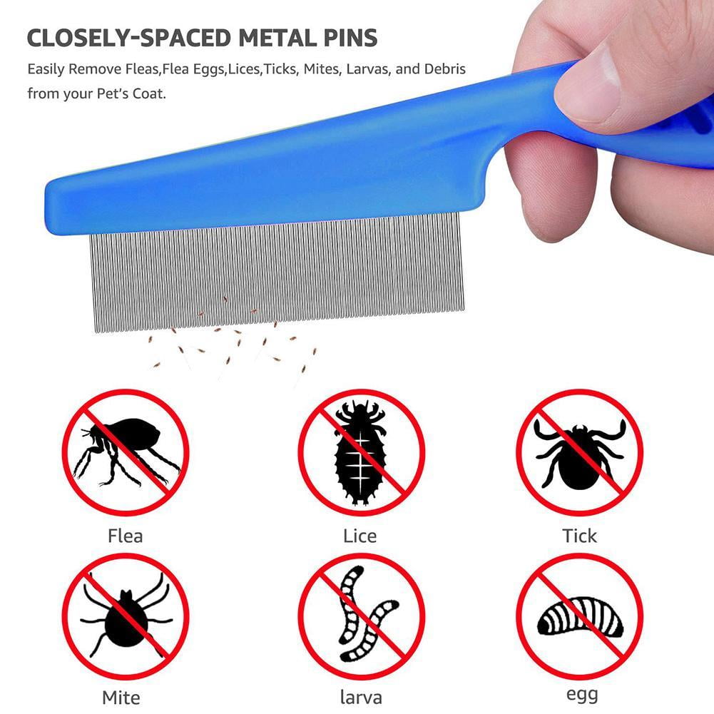 Pet Comb Pet Cat Dog Comb Flea Lice Tear Stain Remover Combs Long Handle Pet Grooming Tool by Shanghaiyuming Z0E1