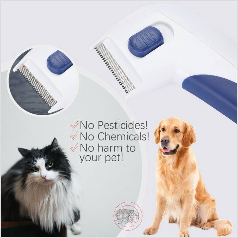 ZHQGZ Pets Lice Remover Electric Flea Zapper Safe Cat Dog Cleaning Comb Hair Brush