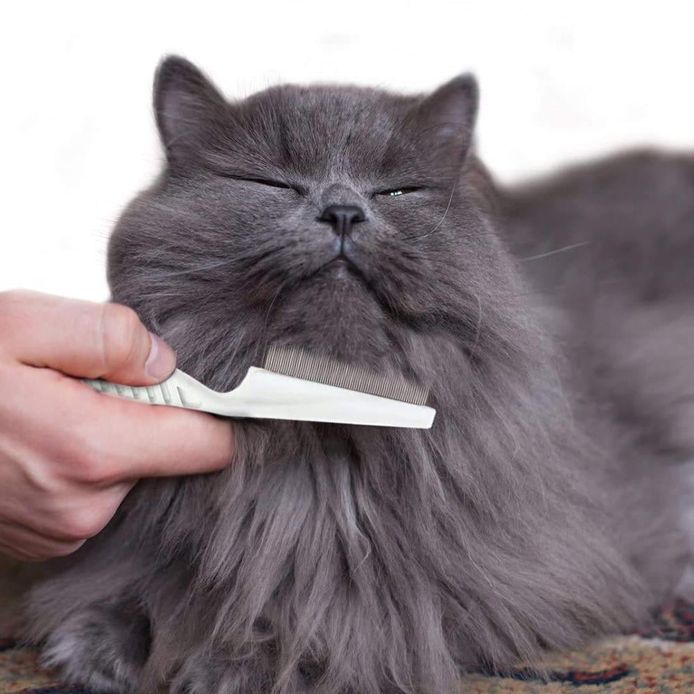 Pet Comb Pet Cat Dog Comb Flea Lice Tear Stain Remover Combs Long Handle Pet Grooming Tool by Shanghaiyuming Z0E1