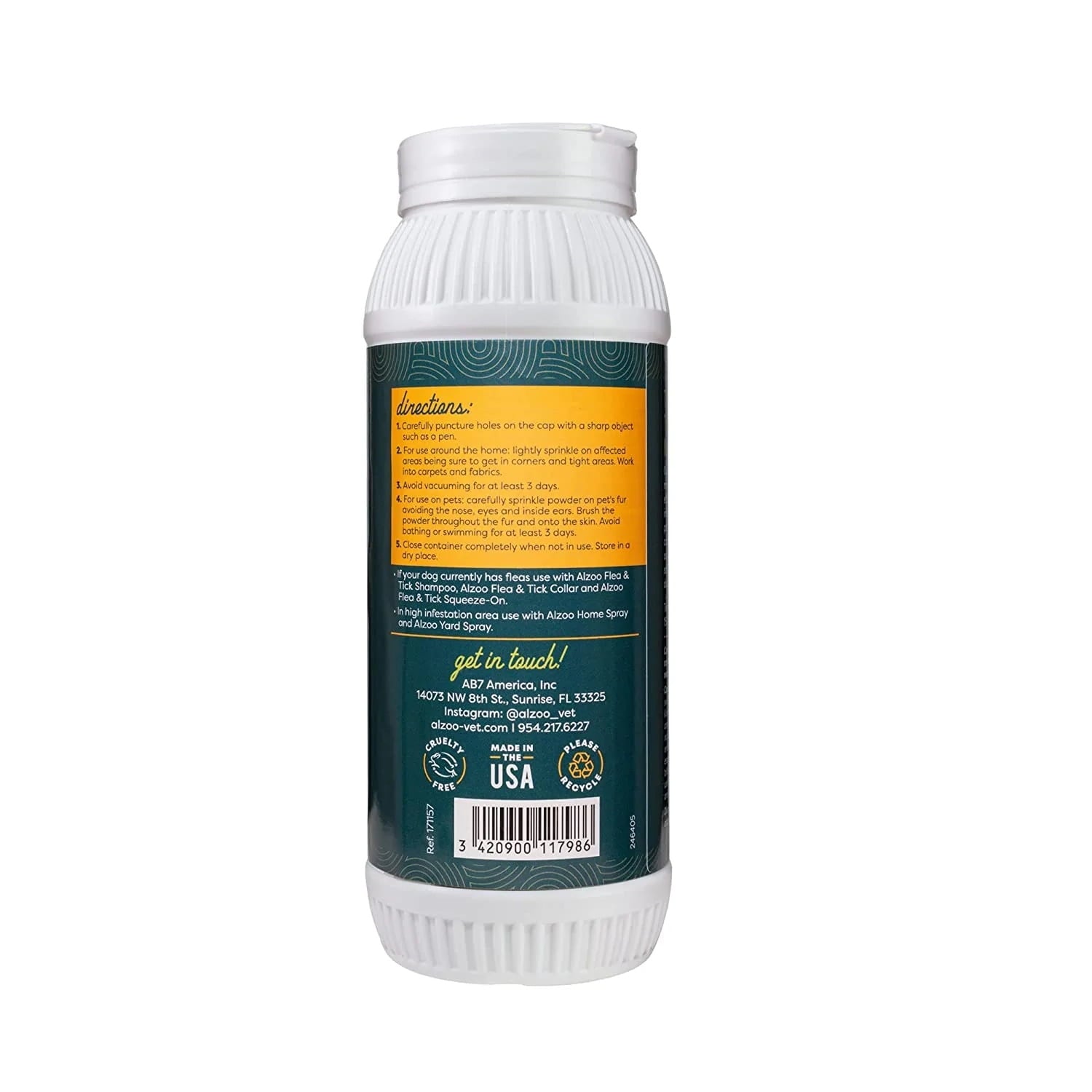 ALZOO Natural Flea & Tick G+ Powder Natural Home Treatment for Pets
