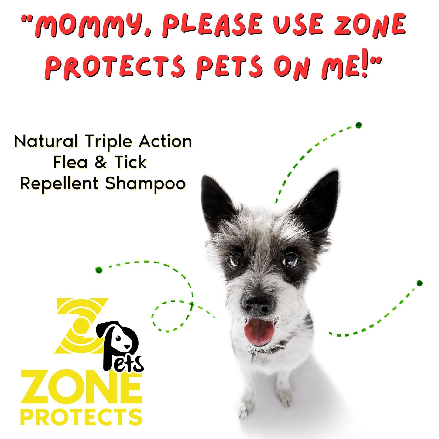 Zone Protects Pets Natural Flea & Tick Removal Shampoo; Natural Citrus Scent, Removes Pests and Protects
