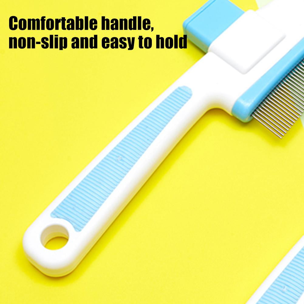 Pet Hair Removal Comb Flea Comb, New Cat Brush with Release Button, Pet Grooming Shedding Brushes for Short and Long Hair Dogs Cats Supplies