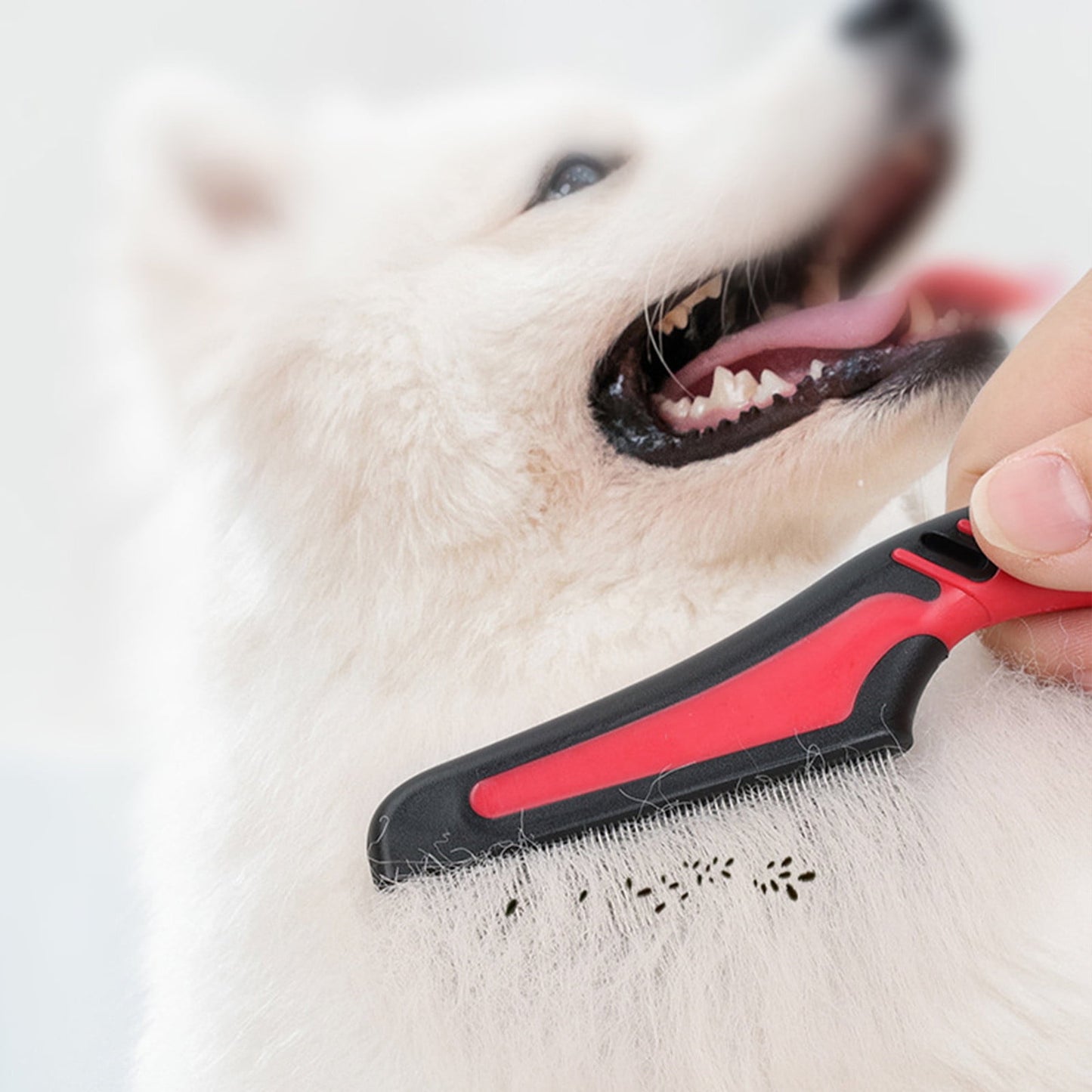 2 Pcs Double Row Flea Comb for Dogs & Cats - Long Handle Pet Grooming Tool for Ticks, Lice & Flea Removal - Gentle Detangling & Hair Care - Lightweight Durable Comb for Small Animals & Pets