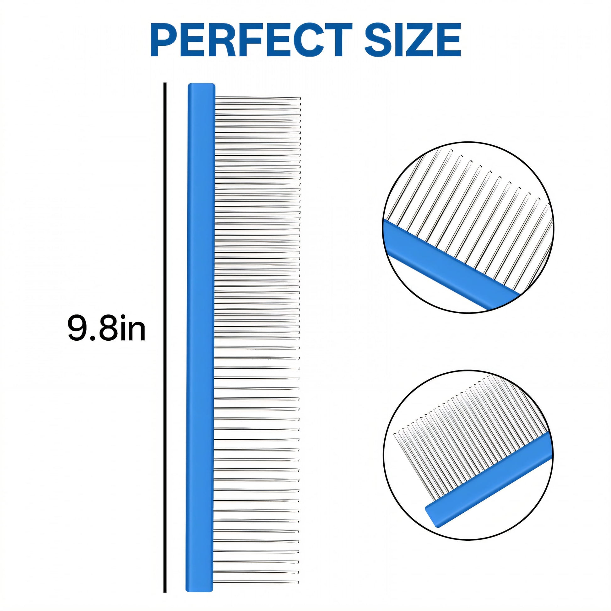 ACDANC 2Pcs Dog Comb,Fine-Toothed Comb Metal Comb,Quick Hair Removal Dematting Comb for Dogs,Color-Mixing1