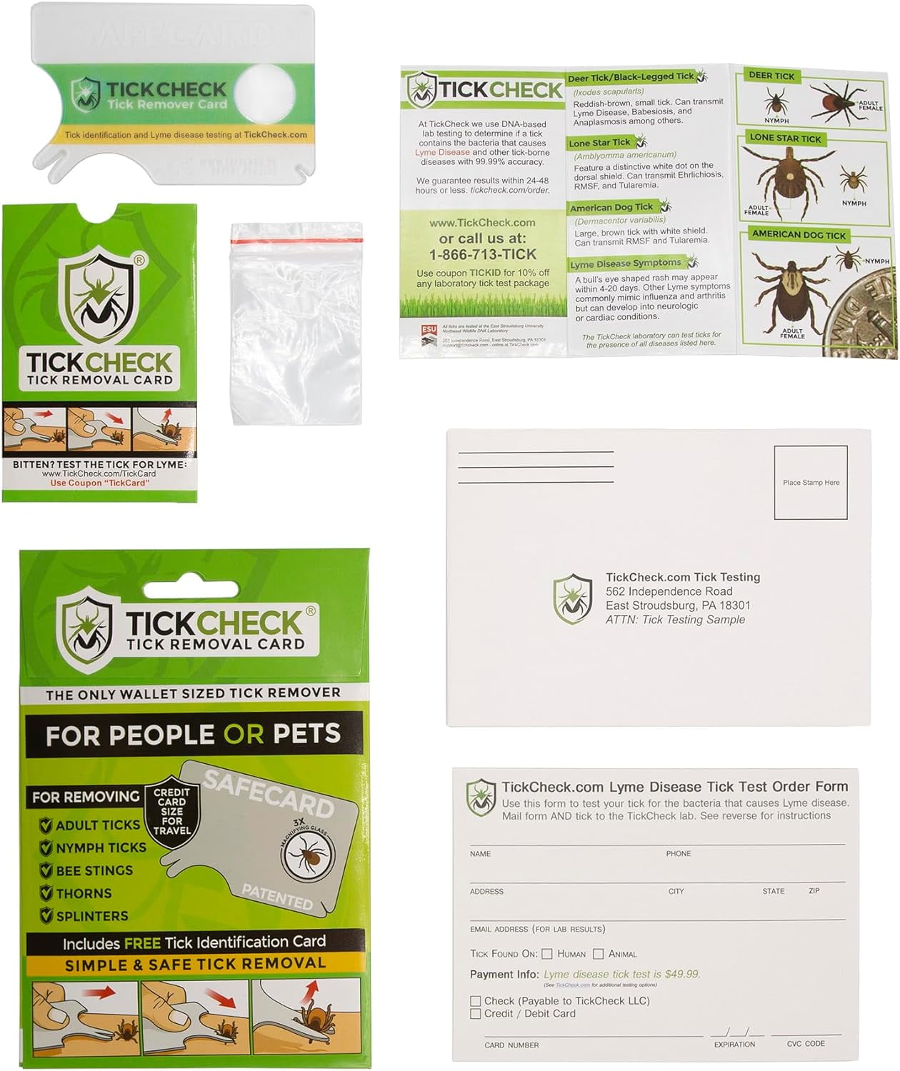 TickCheck Tick Remover Card - Wallet Sized Tick Removal Tool with Free Tick ID Card