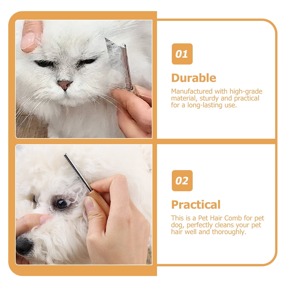 Pet Hair Comb Razor Combs Dematting for Dogs Wear-resistant Cat The Metal Wood
