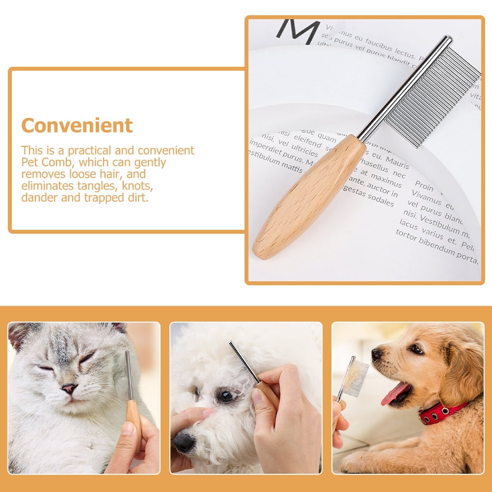 Pet Hair Comb Razor Combs Dematting for Dogs Wear-resistant Cat The Metal Wood