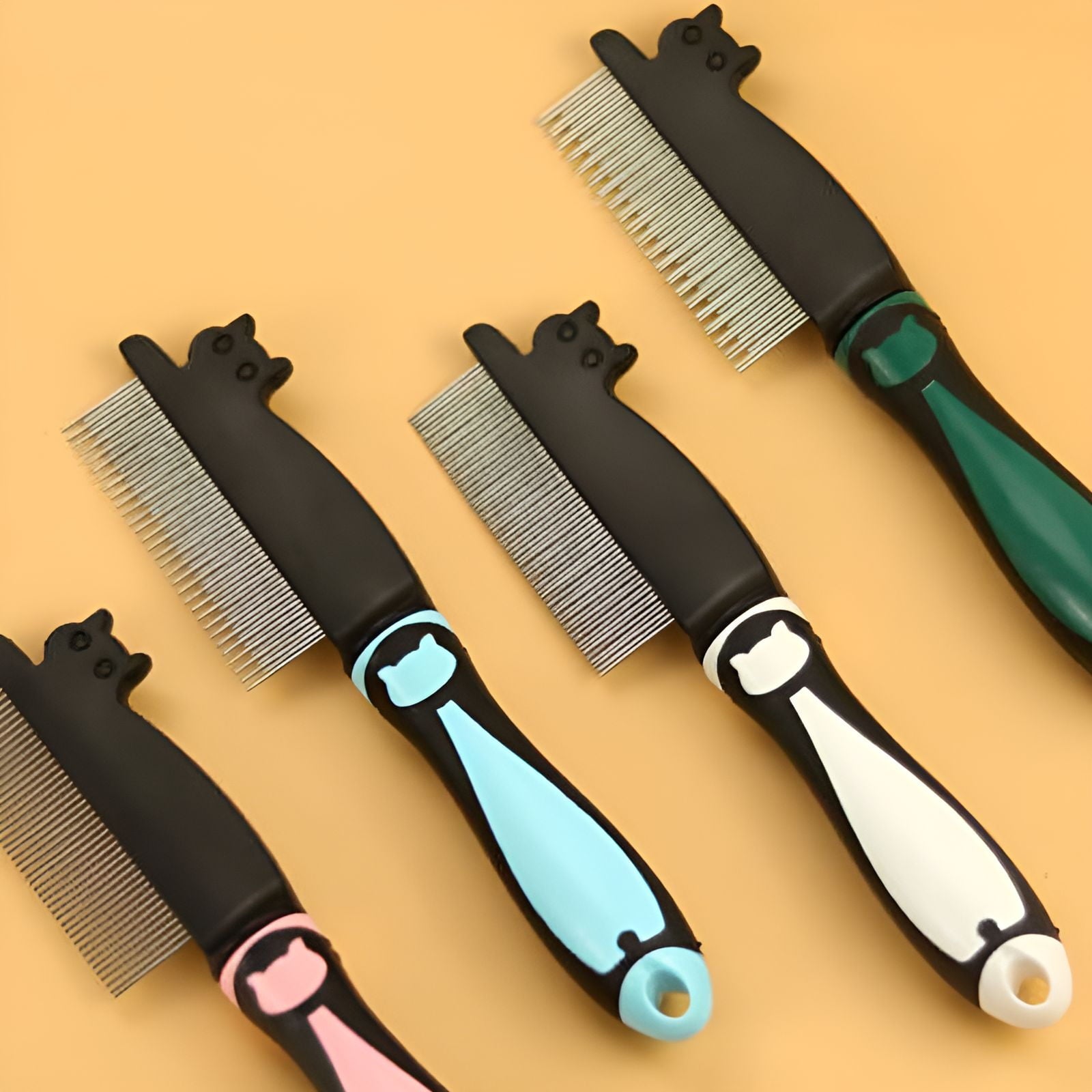 ACDANC Flea Comb,Cat Flea Comb,For Medium & Long Hair Flea Comb for Dogs,Green1