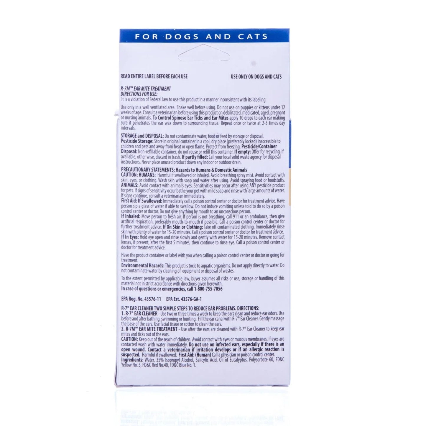 1PC Miracle Care Ear Mite Treatment Kit for Dogs