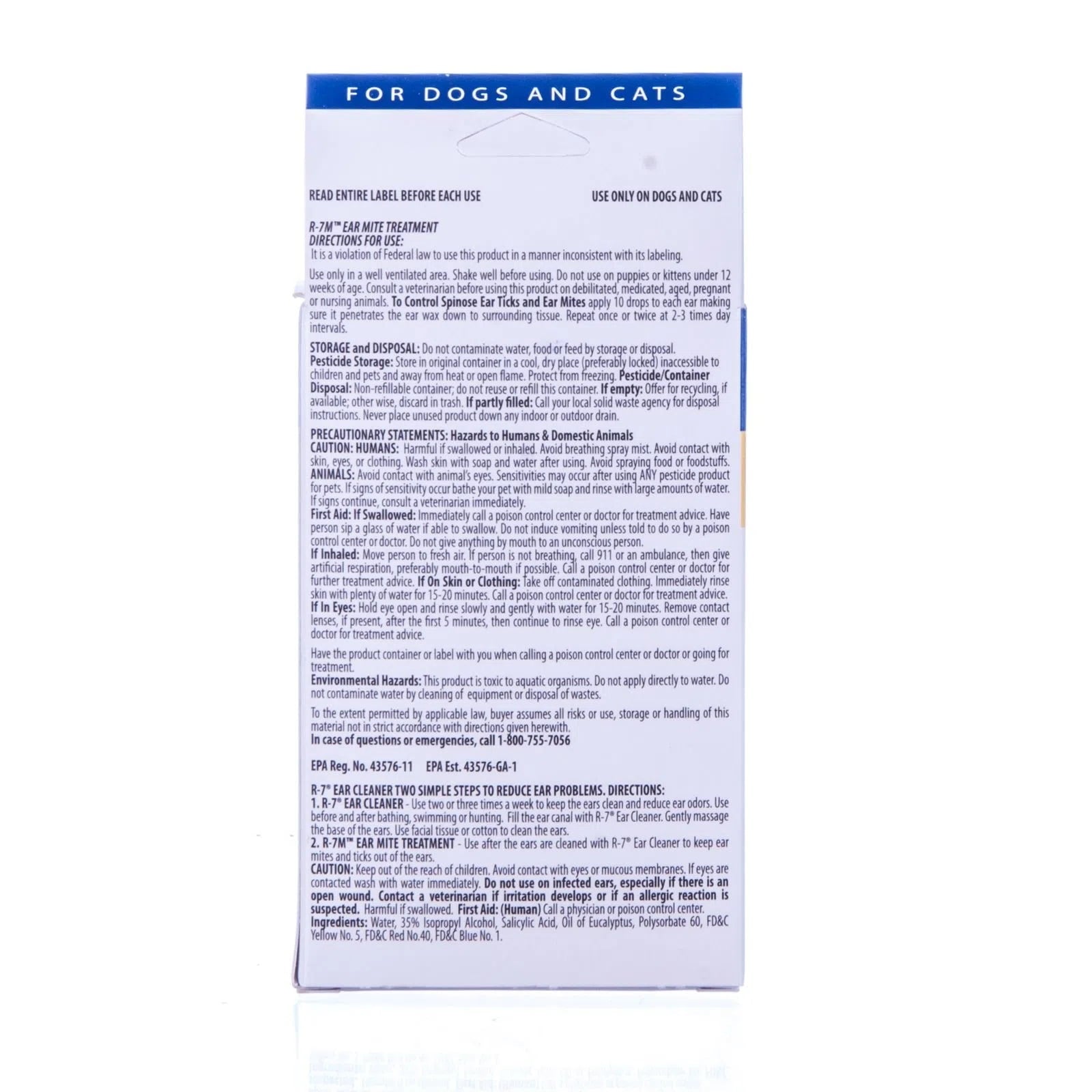 1PC Miracle Care Ear Mite Treatment Kit for Dogs