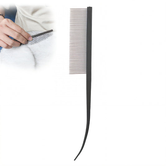 ACDANC Dog Comb,Unique Handle Design Metal Comb,Smooth Combing Dematting Comb for Dogs,Black