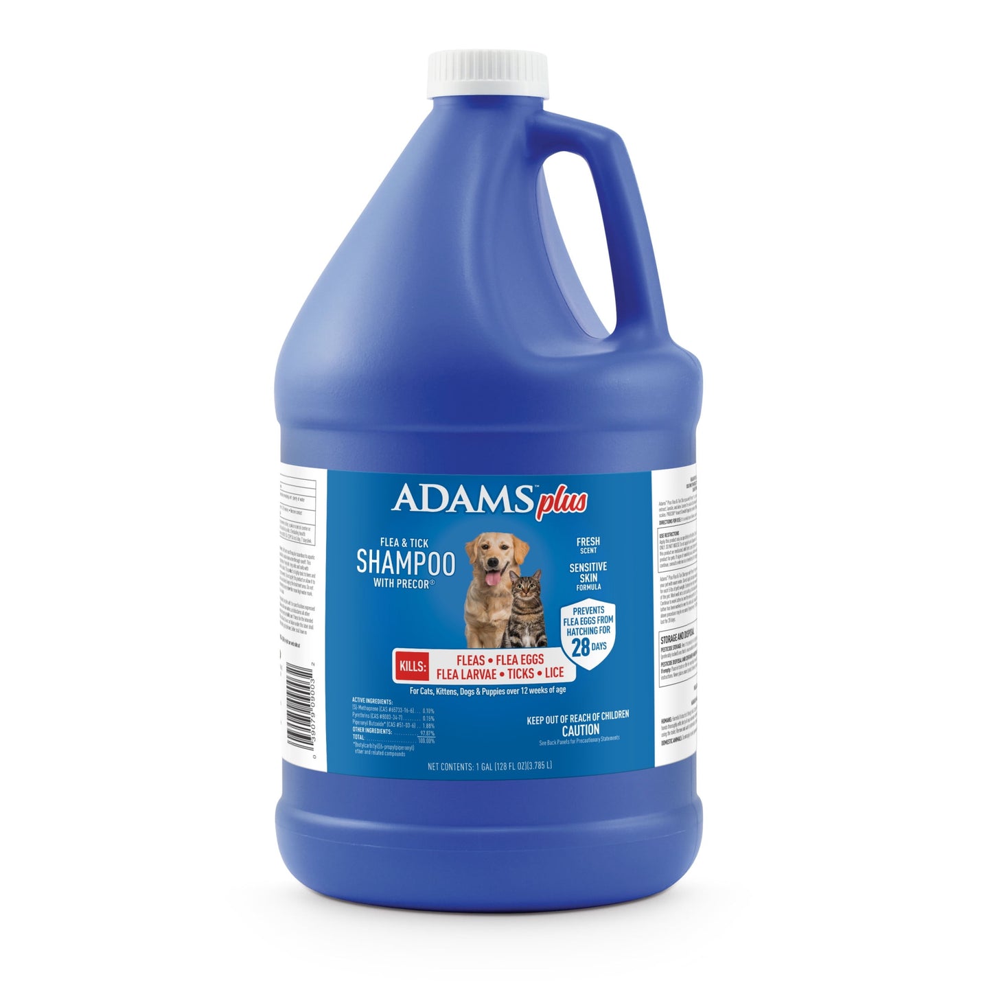 Adams Plus Flea & Tick Shampoo with Precor for Dogs & Puppies over 12 Weeks of Age, 24 oz