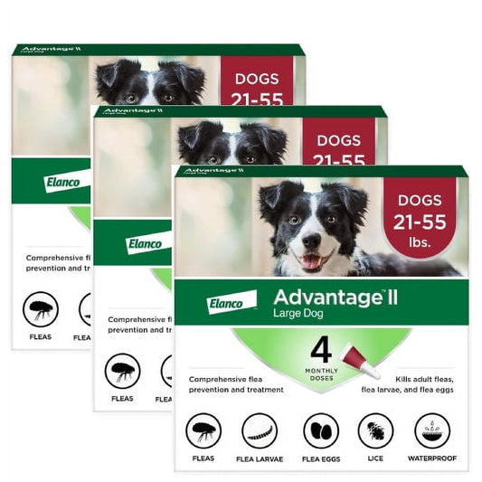 Advantage II Flea Prevention and Treatment 21-55 lbs. 3-Pack