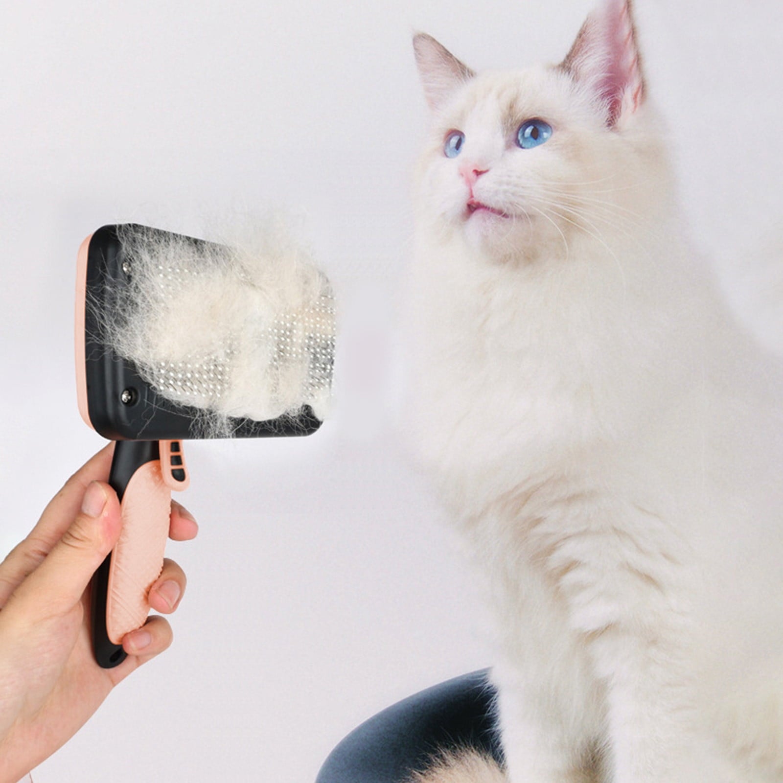Nkmbld Pet Month Shopping List Pet Comb Suitable for Dogs and Cats Detangling and Hair Removal Comb Hair Removal Self Cleaning Needle Comb