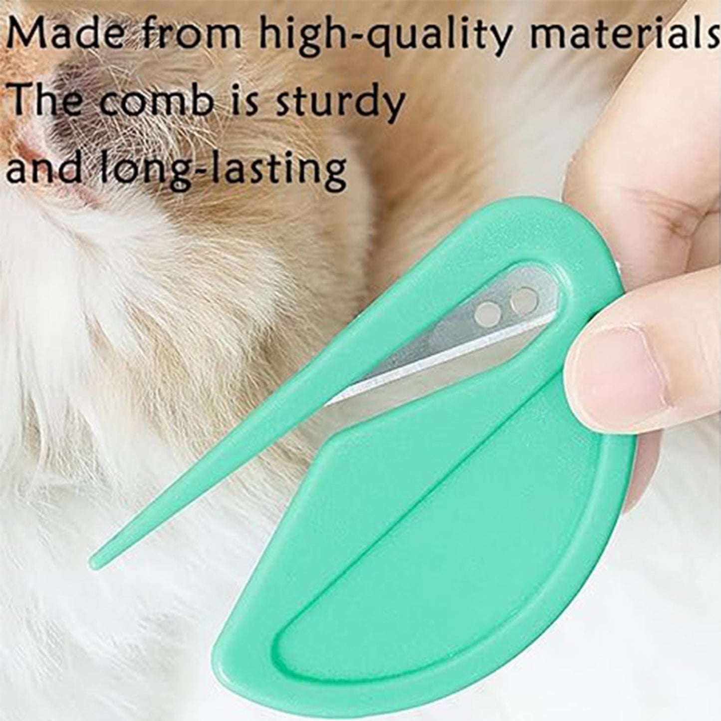 Pebbuoy 5 Pcs Pet Comb Knotting Comb for Cats Dogs Ergonomic Design Effective Pet Hair Removal Grooming Tool