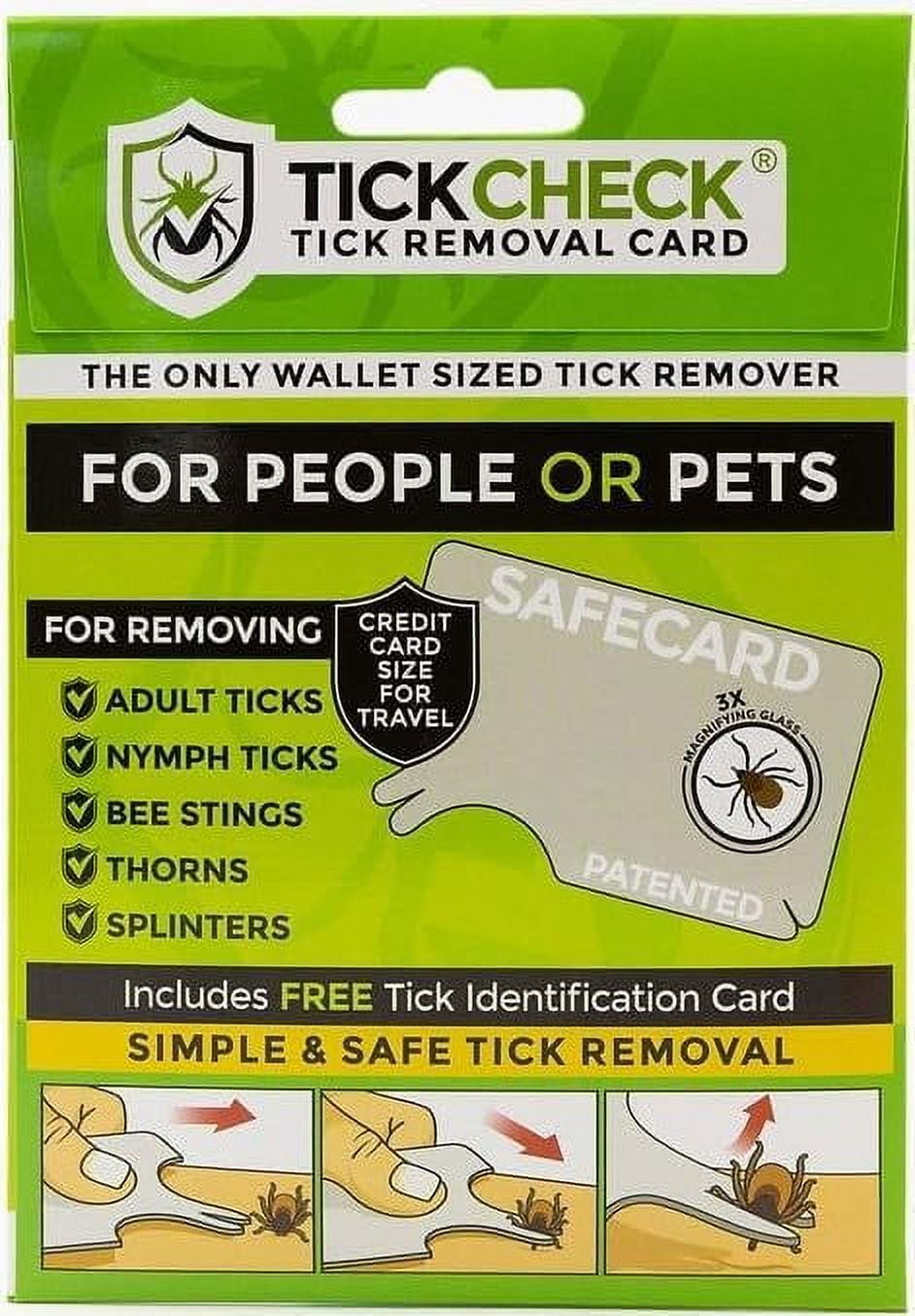 TickCheck Tick Remover Card - Wallet Sized Tick Removal Tool with Free Tick ID Card