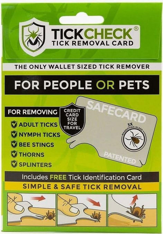 TickCheck Tick Remover Card - Wallet Sized Tick Removal Tool with Free Tick ID Card