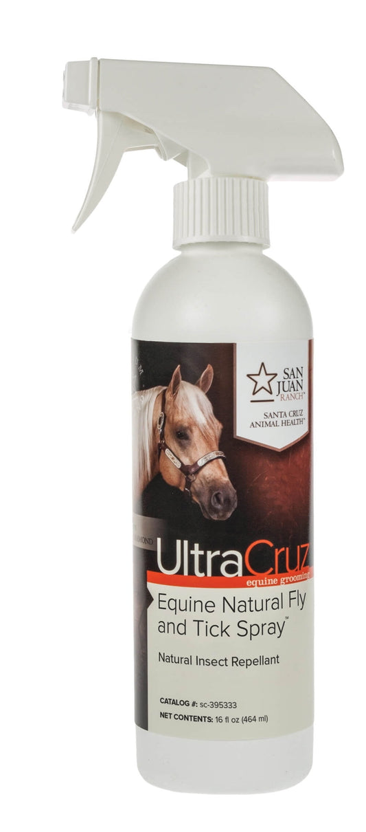 UltraCruz Equine Natural Fly and Tick Spray for Horses, 16 oz