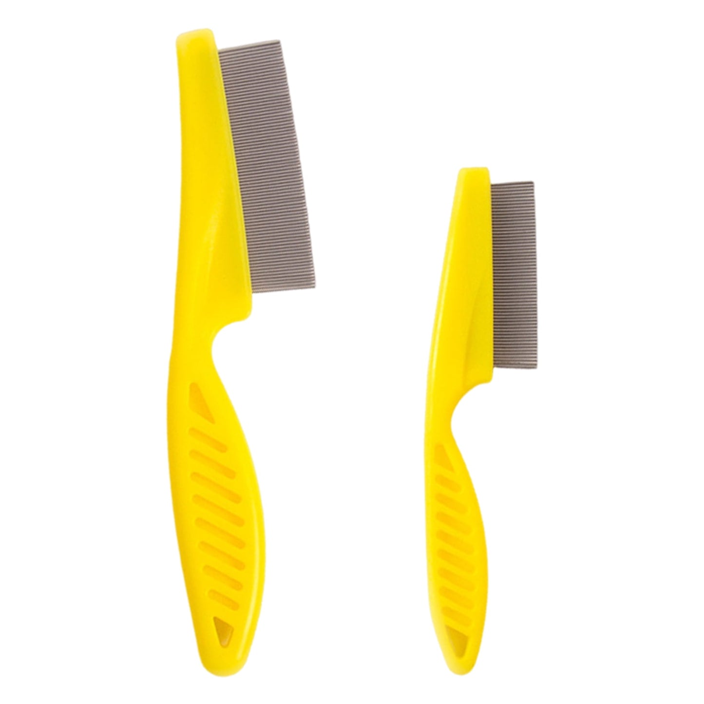 Zksm 2Pcs Pet Grooming Comb Multifunctional – Stainless Steel Flea Comb for Cats, Dogs, Pet Tear Stain Removal Brush for Deshedding