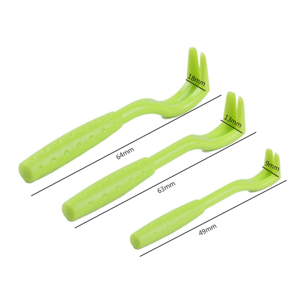 3pcs/set Pets Grooming Tick Clips Dogs Fleas Tweezer Cat Lice Clamp Tool (Green)