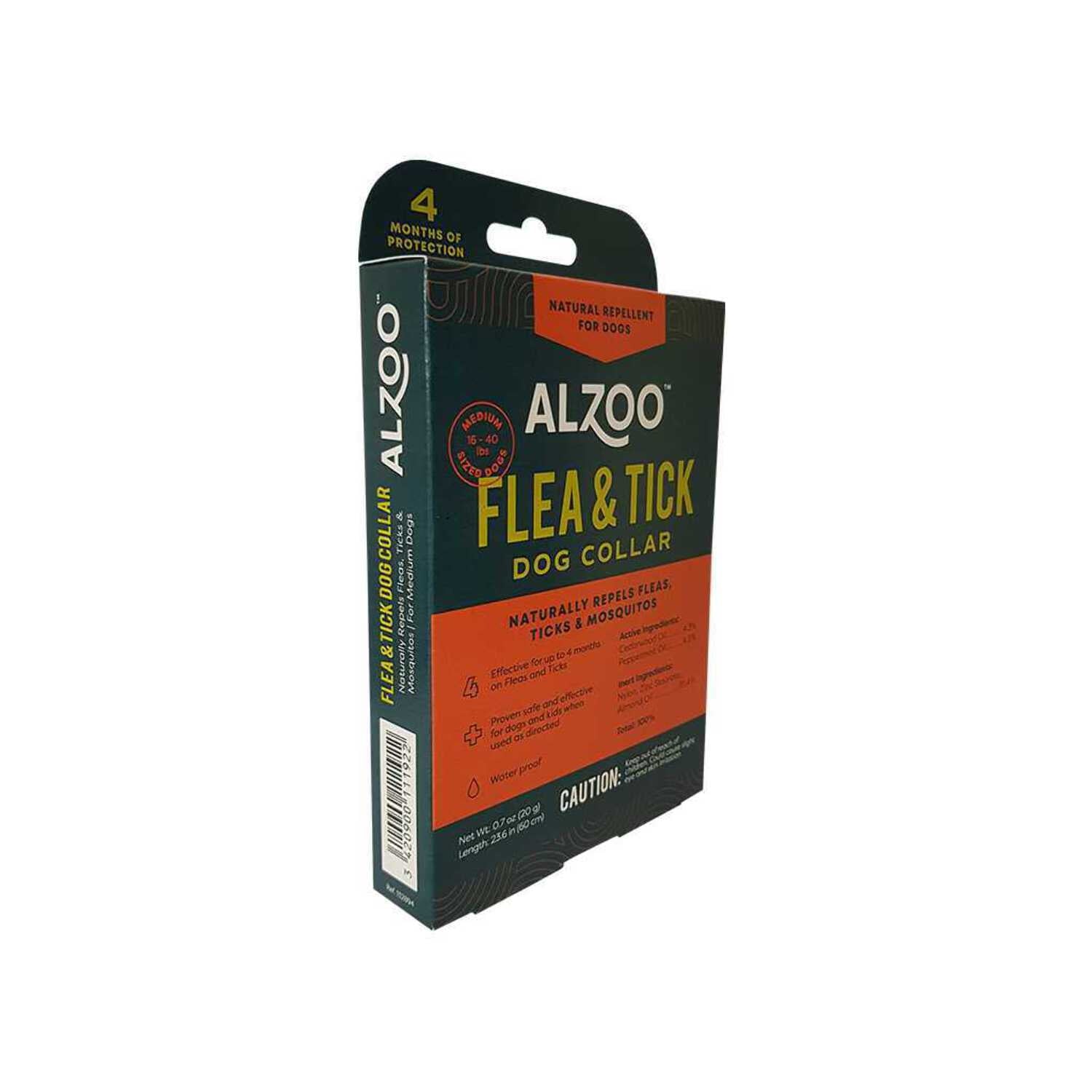 Alzoo Natural Repellent Diffusing Dog Collar for Medium Dogs