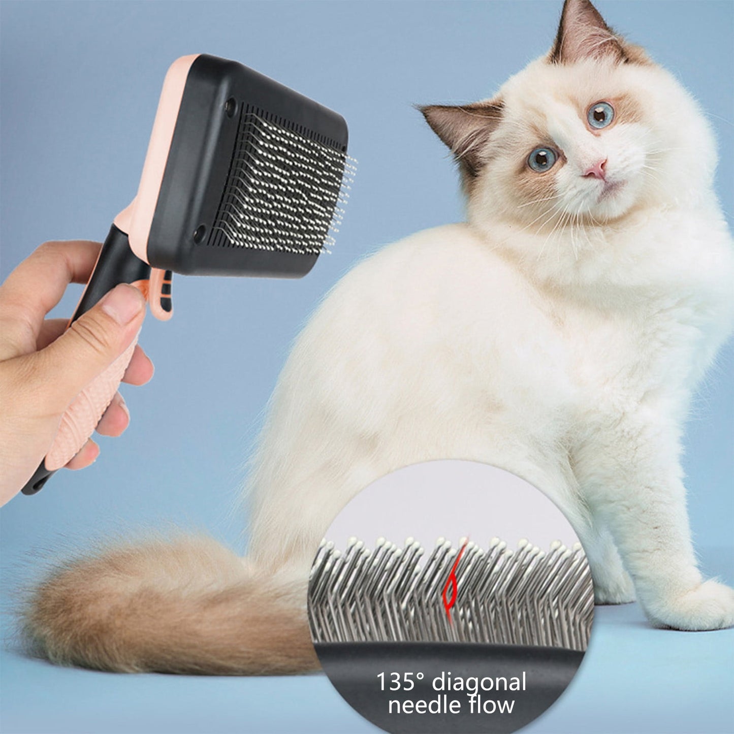 Nkmbld Pet Month Shopping List Pet Comb Suitable for Dogs and Cats Detangling and Hair Removal Comb Hair Removal Self Cleaning Needle Comb