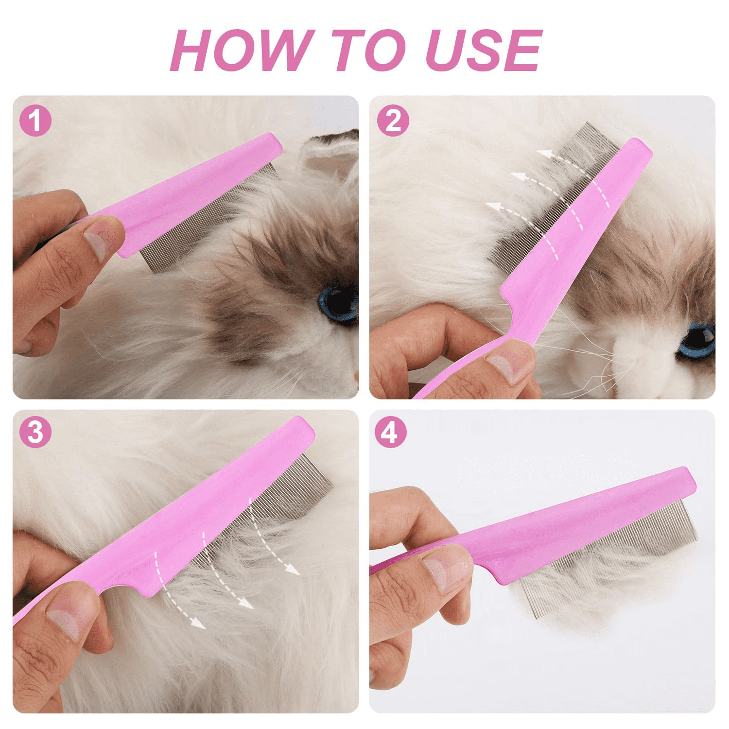 2 in 1 New Multi-Function Flea Removal and Grooming Pet Hair Brush