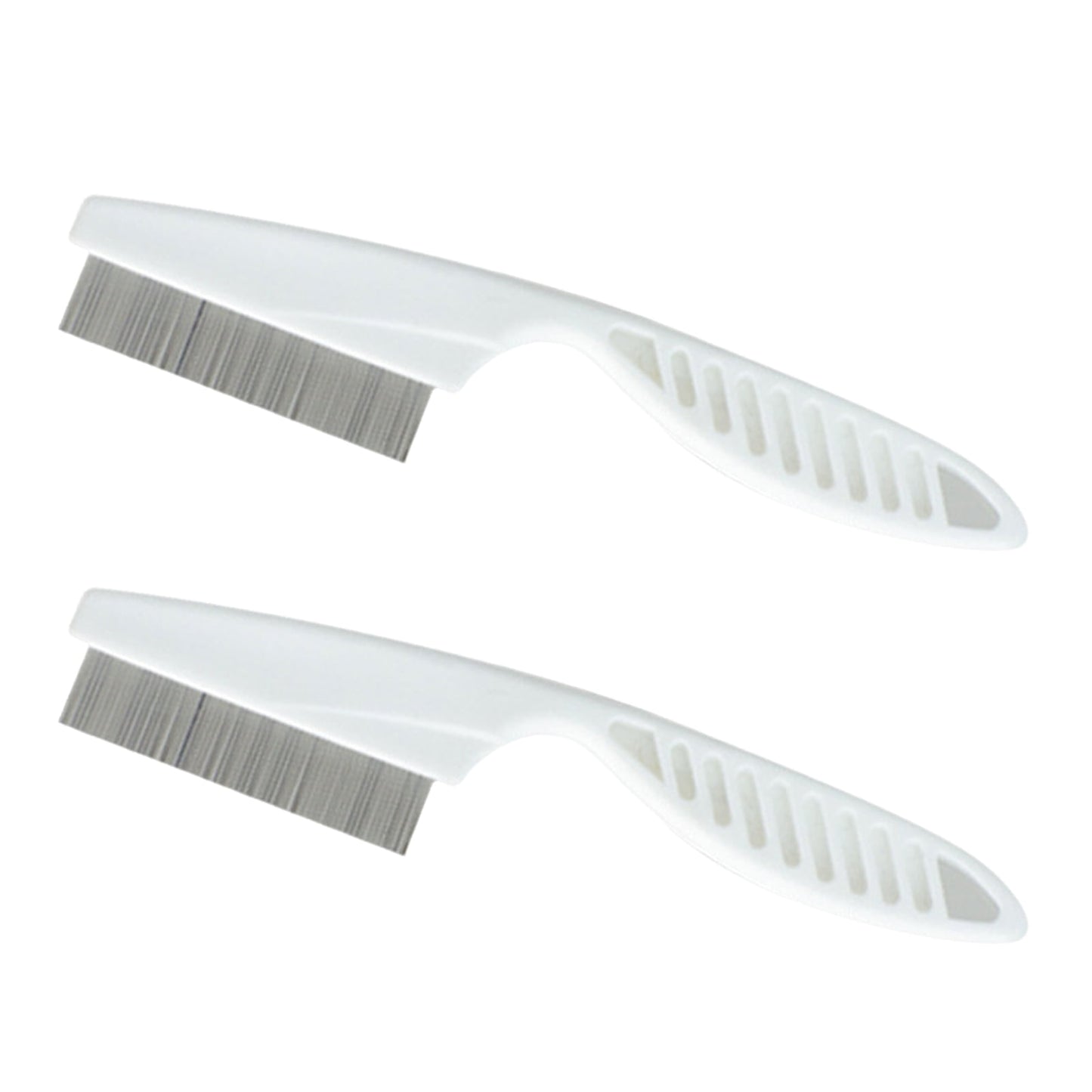 Aruwei 2Pcs Pet Flea Comb Stainless Steel Tear Stain Removal Grooming Brush for Dogs and Puppies