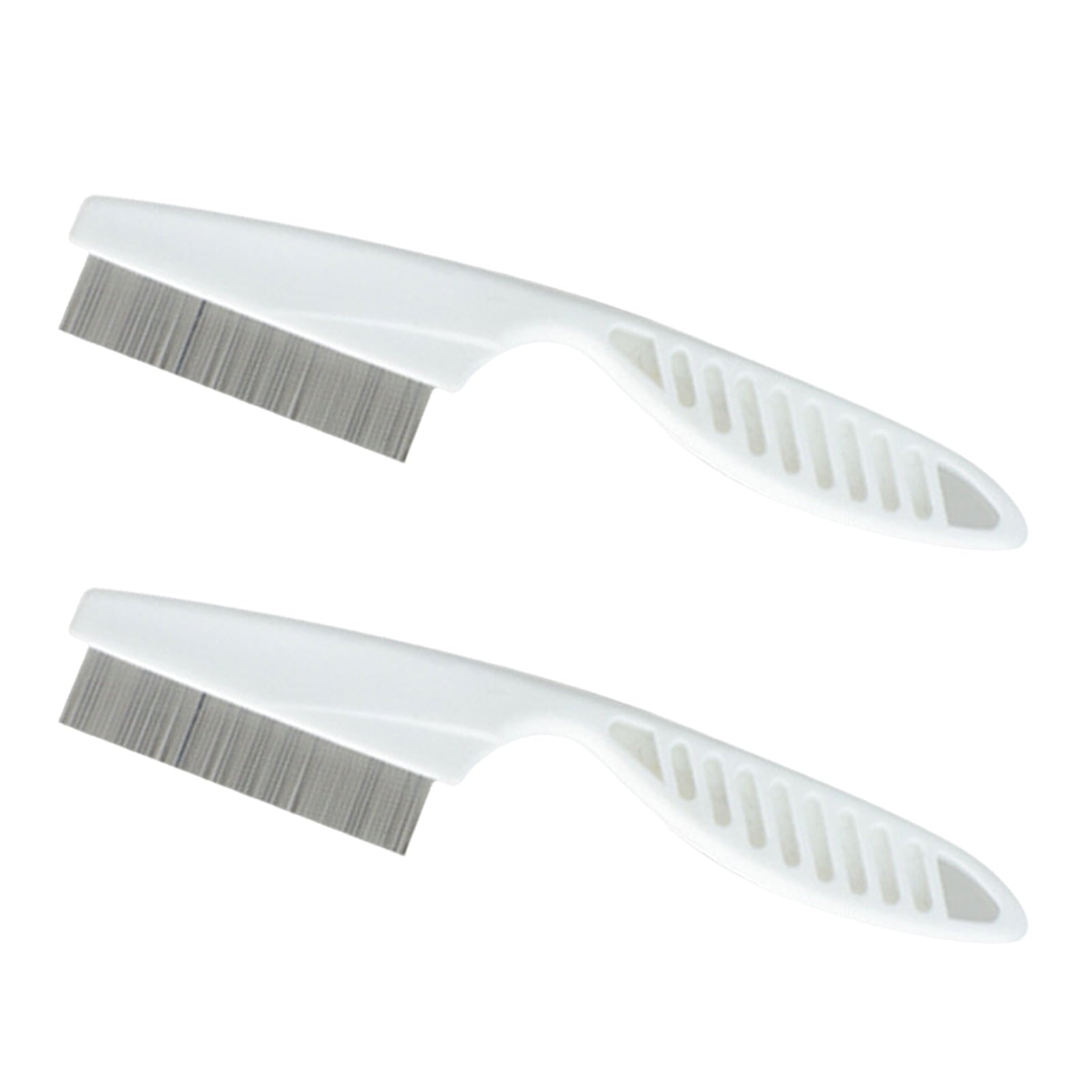 Aruwei 2Pcs Pet Flea Comb Stainless Steel Tear Stain Removal Grooming Brush for Dogs and Puppies