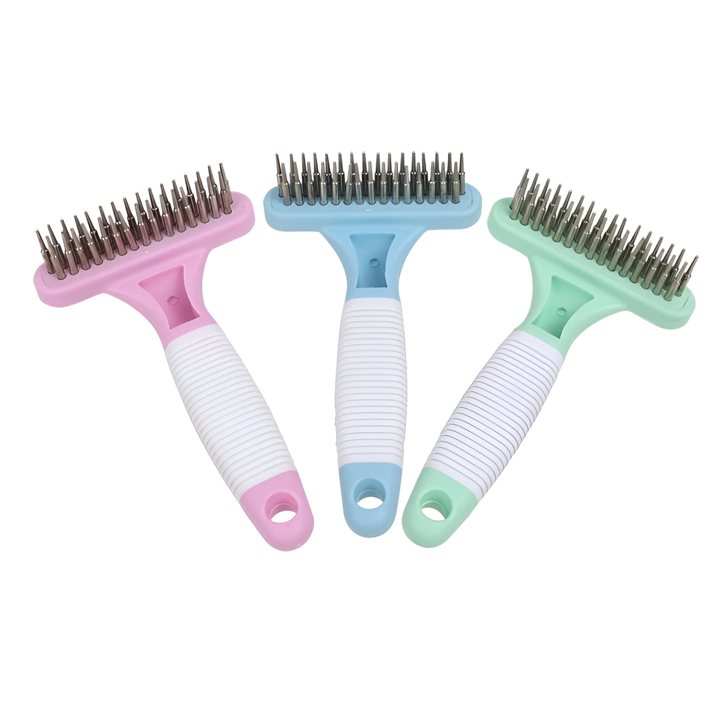 ACDANC 2Pcs Dog Comb,Dual-Sided Comb Metal Comb,Lightweight & Compact Dematting Comb for Dogs,Color-Mixing1