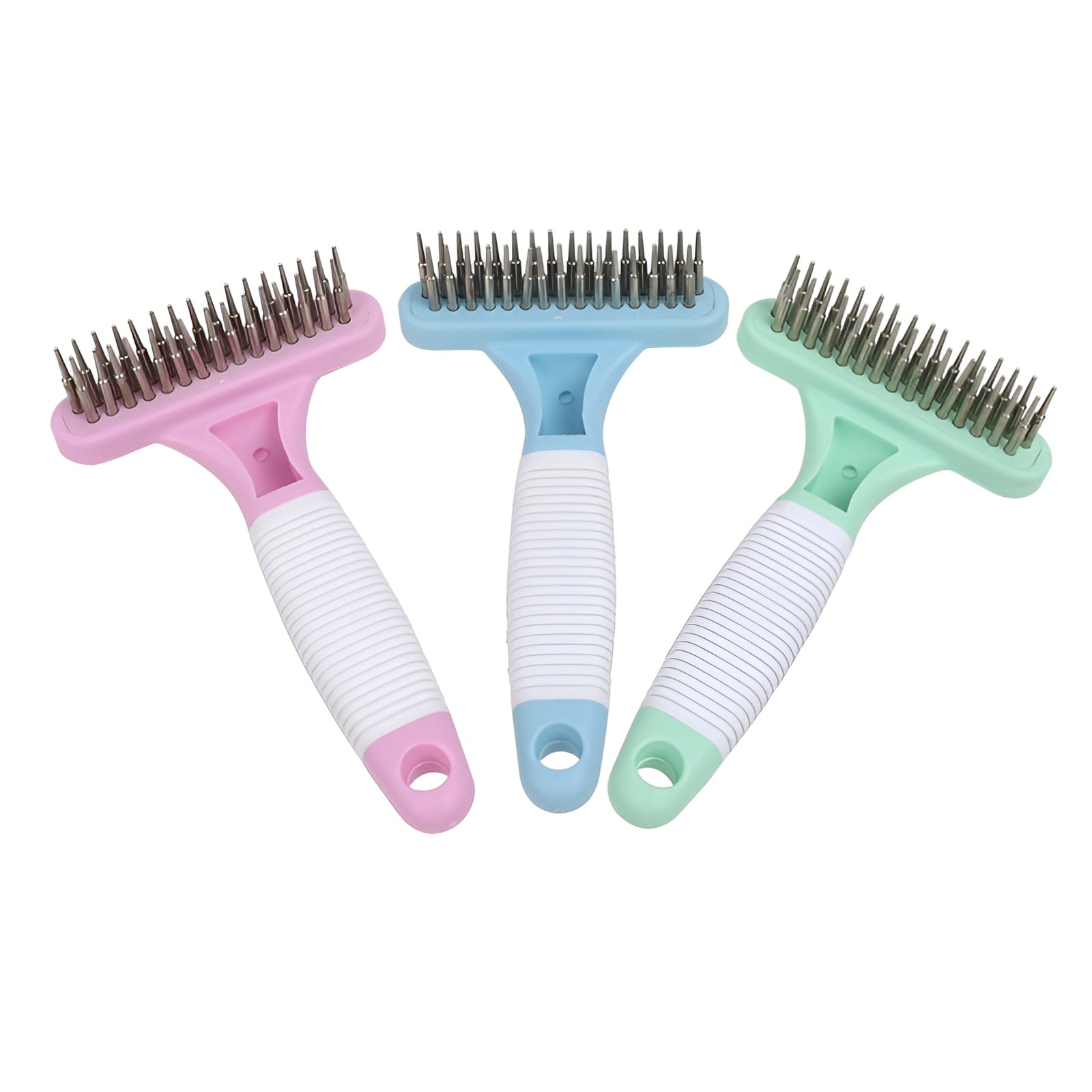 ACDANC 2Pcs Dog Comb,Dual-Sided Comb Metal Comb,Lightweight & Compact Dematting Comb for Dogs,Color-Mixing1