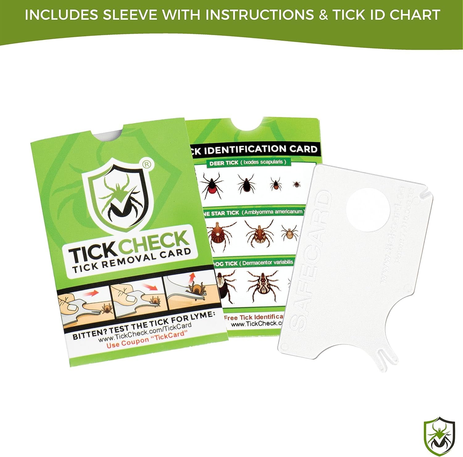 TickCheck Tick Remover Card - Wallet Sized Tick Removal Tool with Free Tick ID Card
