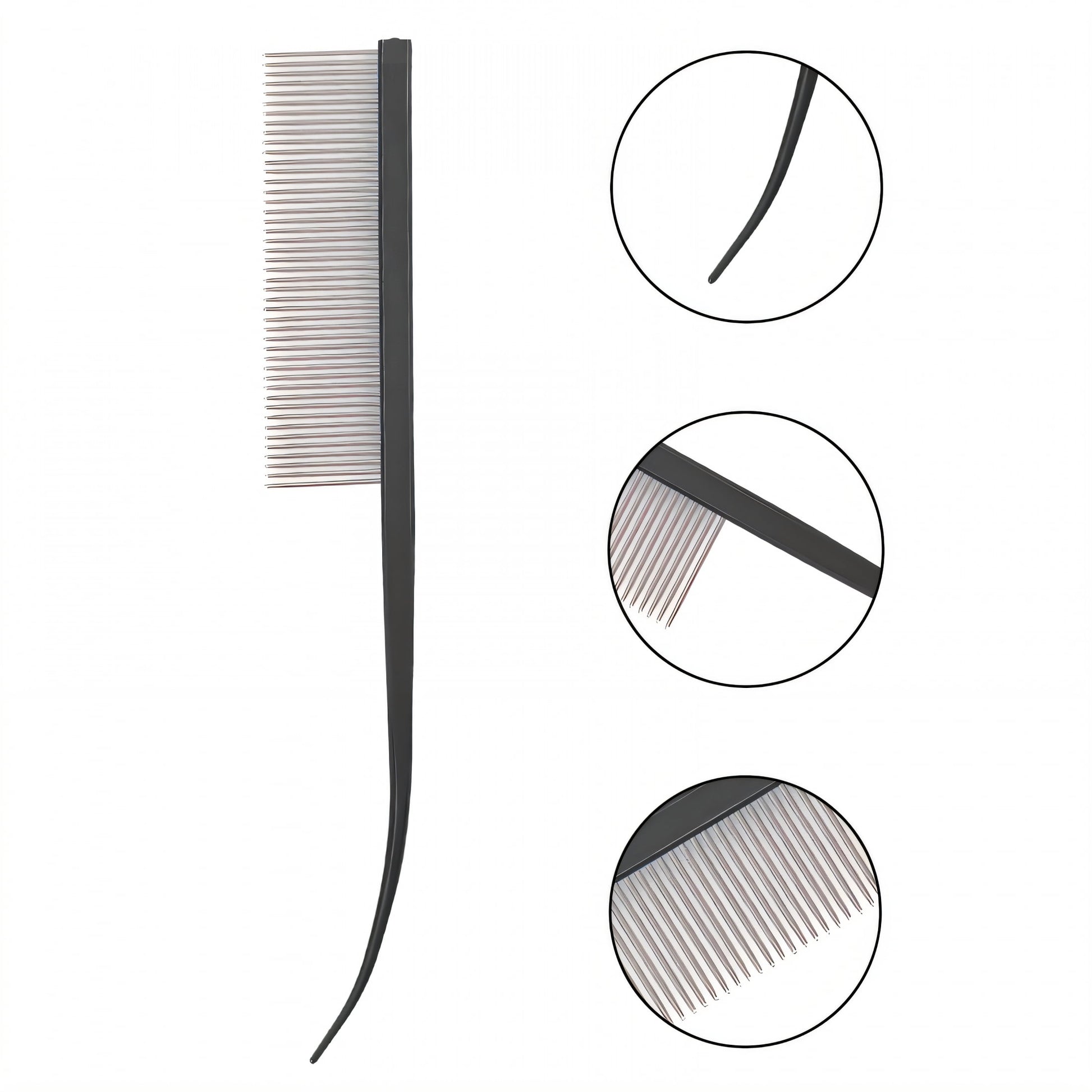 ACDANC Dog Comb,Unique Handle Design Metal Comb,Smooth Combing Dematting Comb for Dogs,Black