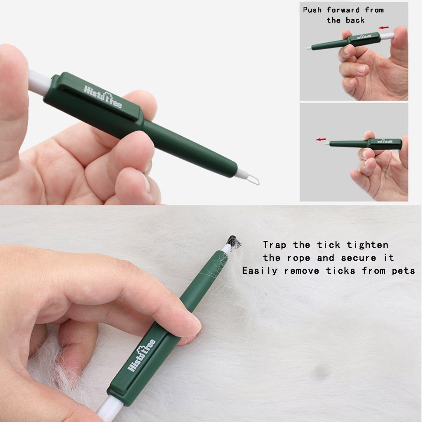 Bentne Pet Supplies Pet Insect Catching Tool Reliable Tick Removal Method Pet Catcher Cat and Dog Grooming Catcher Tick Holder Tick Remover Pen Tick Remover Flea Holder Pet Supplies