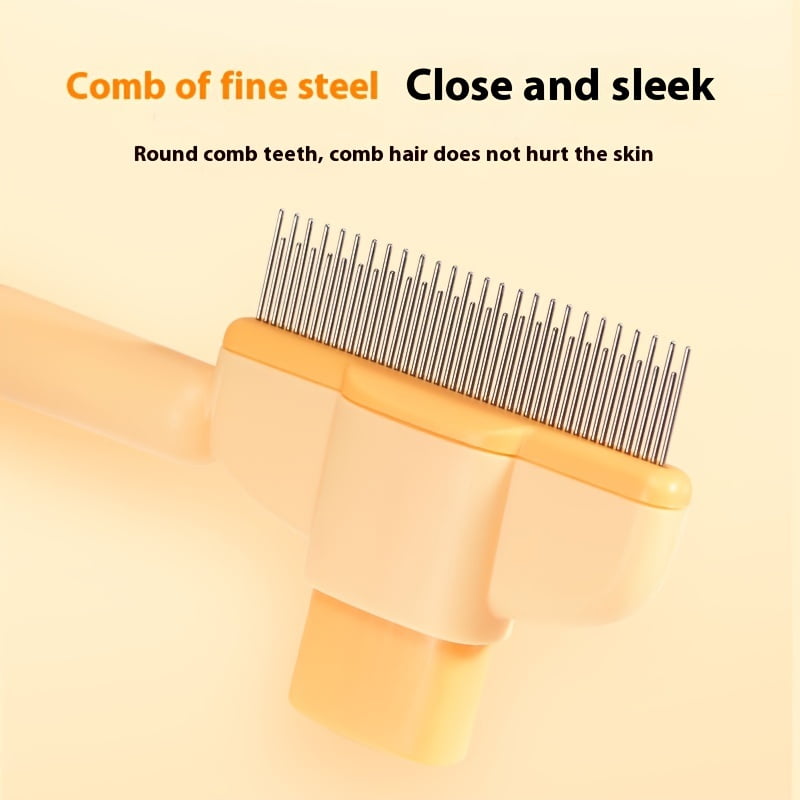 CNKOO Self-Cleaning Pet Grooming Comb for Dogs & Cats - Flea Removal  Dense Teeth Detangling Brush ZZZ
