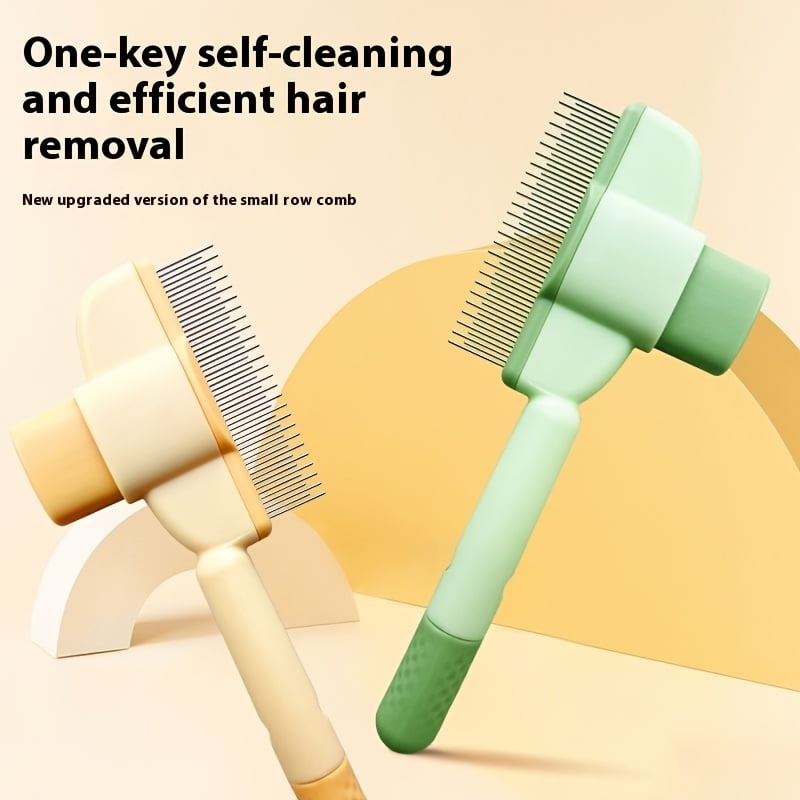 CNKOO Self-Cleaning Pet Grooming Comb for Dogs & Cats - Flea Removal  Dense Teeth Detangling Brush ZZZ