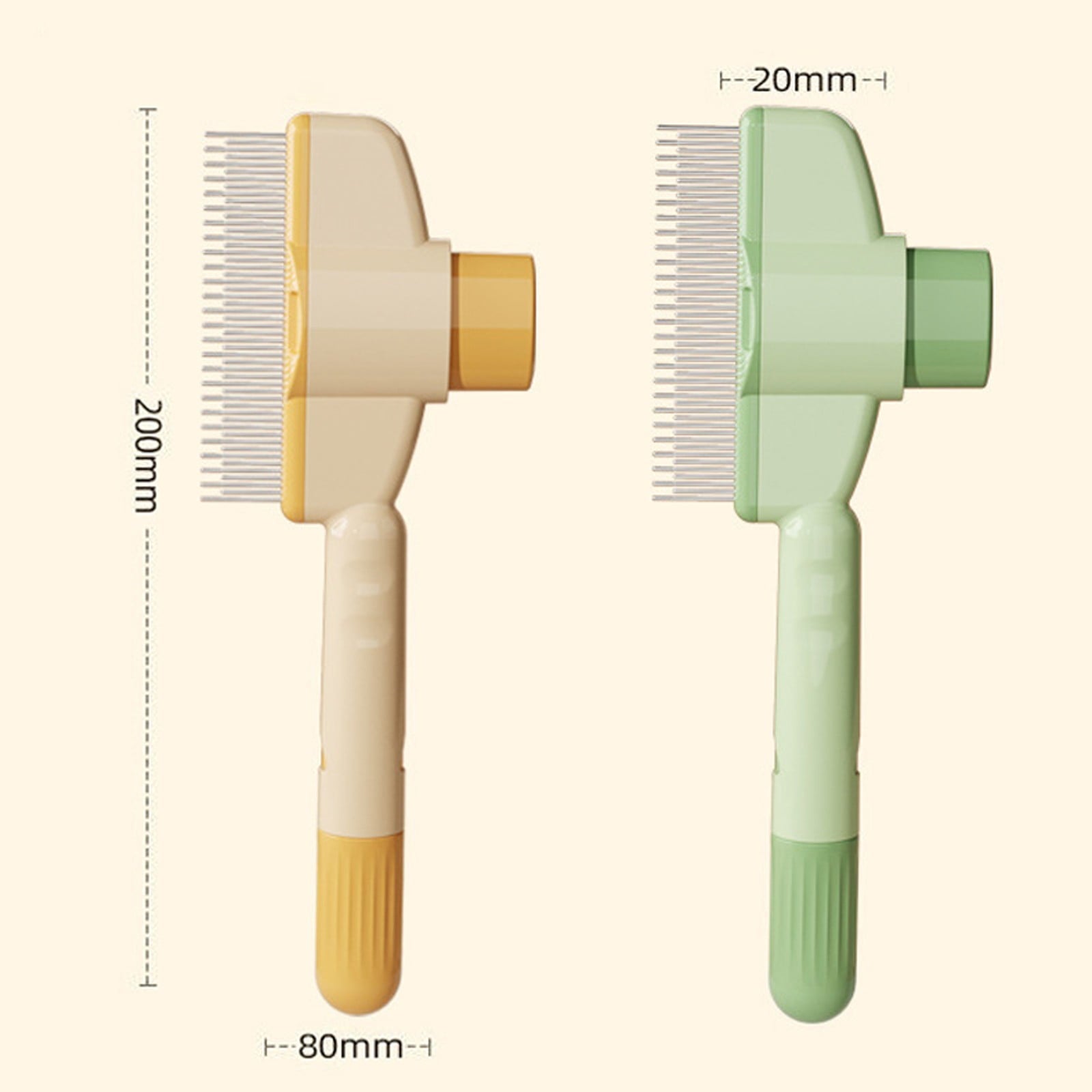 Fanglonggg Pet Hair Removal Comb Flea Comb 2025 New Stainless Grooming Massage Comb Automatic Cleaning Pet Flea Comb Multifunctional Pet Hair Comb For Dog And Cat